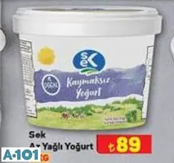 SEK AZ YAĞLI YOĞURT 3 KG
